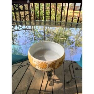 Vintage Japanese Gold Imari Porcelain Bowl Floral Hand Painted Decorative Dish